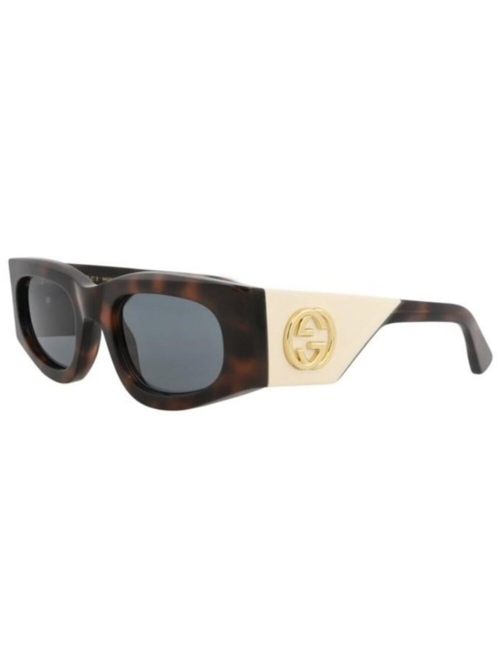 New Gucci Womens Square/Rectangle Havana Havana Grey Fashion Designer Sunglasses